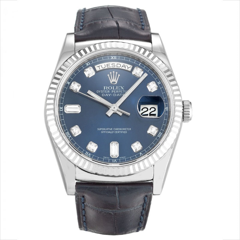 Rolex Mens 36 MM Day-Date 118139 blue