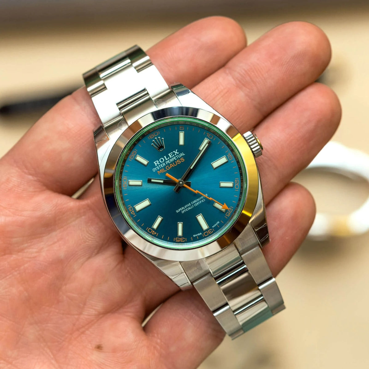 Rolex Milgauss Blue Dial Oyster