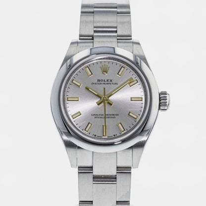 Rolex Oyster Perpetual 28Mm Silver