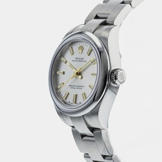 Rolex Oyster Perpetual 28Mm Silver