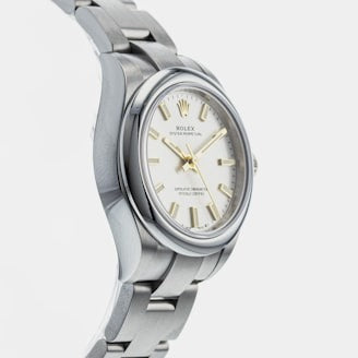Rolex Oyster Perpetual 28Mm Silver