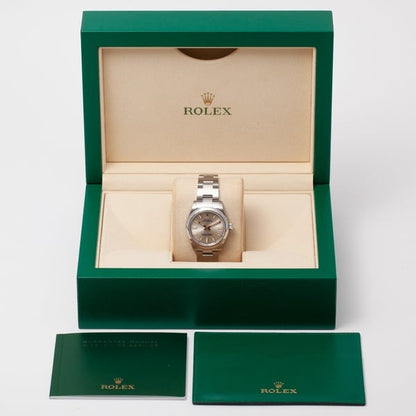 Rolex Oyster Perpetual 28Mm Silver