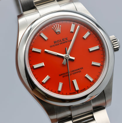 Rolex Oyster Perpetual 31Mm Coral Red