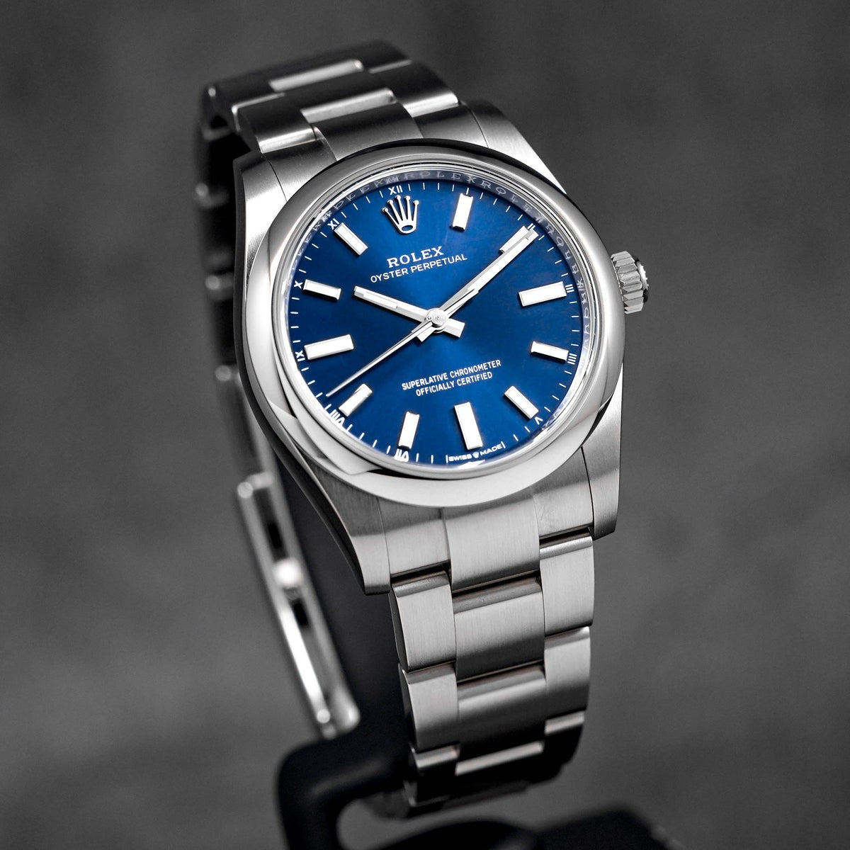 Rolex Oyster Perpetual 34Mm Blue