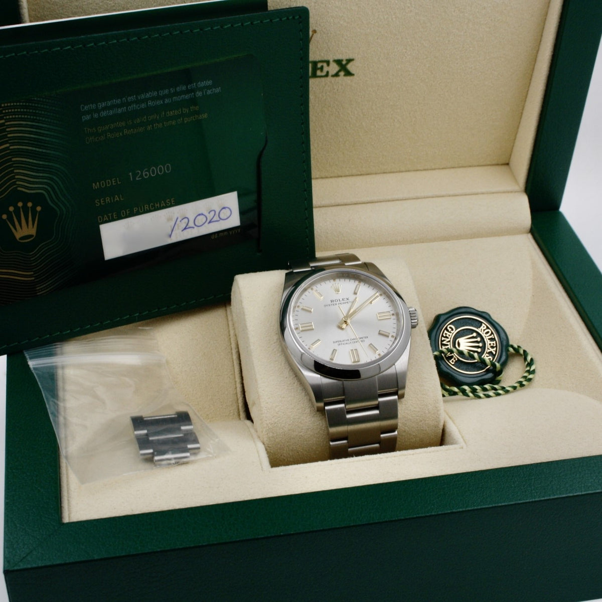 Rolex Oyster Perpetual 36Mm Silver