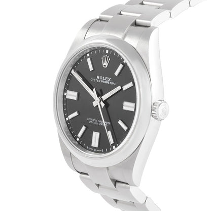 Rolex Oyster Perpetual 41 Mm Bright Black Dial Oyster Bracelet M124300 0002