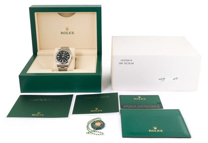 Rolex Oyster Perpetual 41 Mm Bright Black Dial Oyster Bracelet M124300 0002