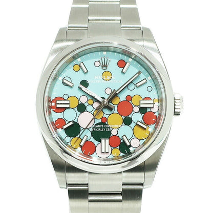 Rolex Oyster Perpetual 41 Mm Turquoise Blue Celebration Motif M124300 0008
