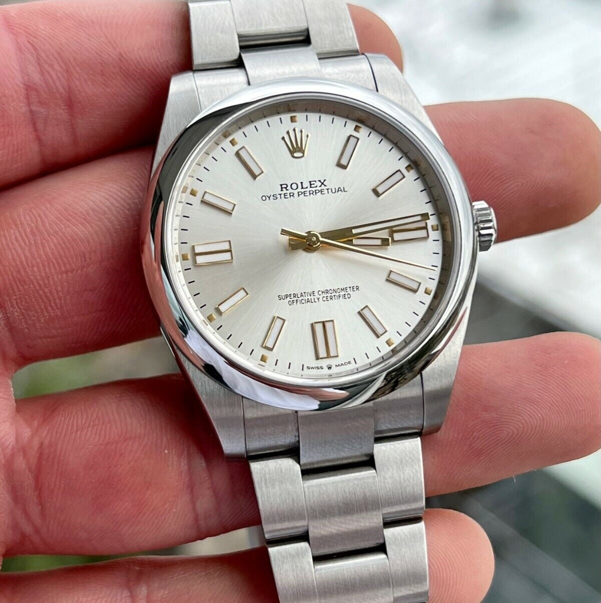 Rolex Oyster Perpetual 41Mm Silver