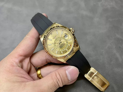 Rolex Sky-Dweller 326238 Yellow Gold Oysterflex 42Mm