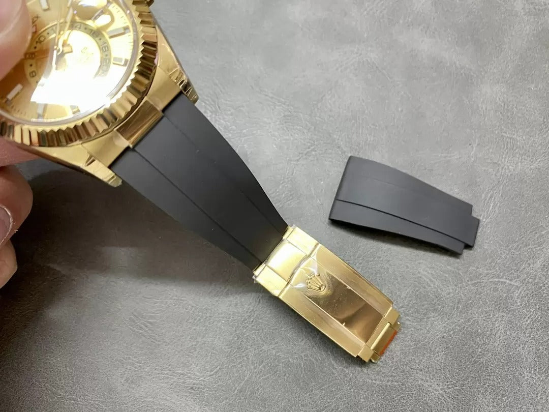 Rolex Sky-Dweller 326238 Yellow Gold Oysterflex 42Mm