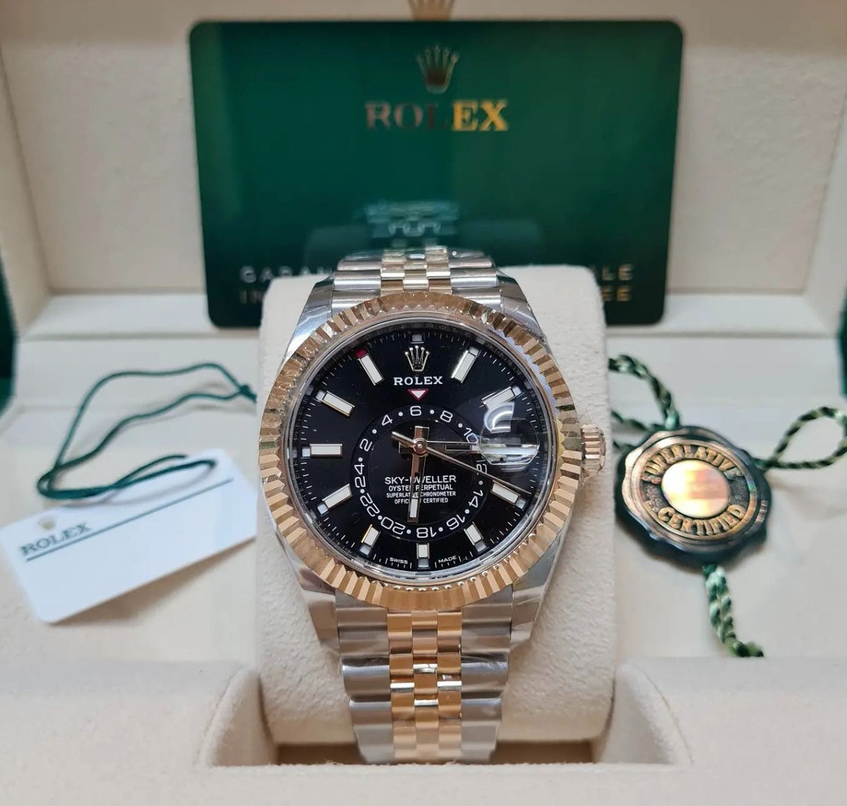 Rolex Sky-Dweller 326933 Steel & Yellow Gold Jubilee Bracelet Black Dial 2022 42Mm