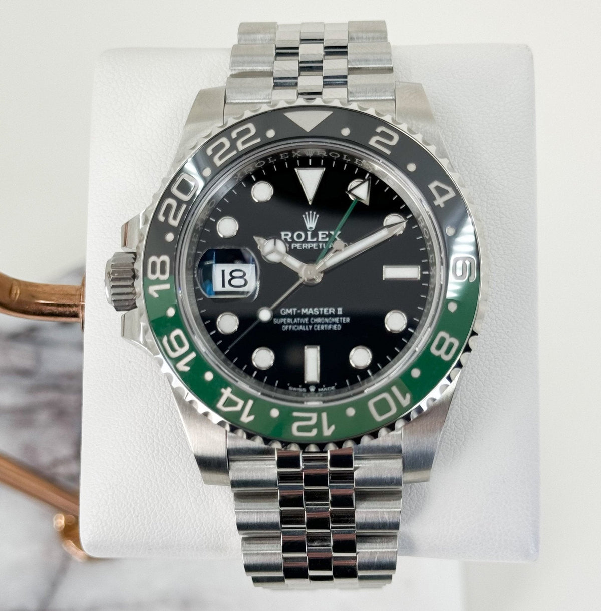 Rolex Sprite GMT-Master II With A Green And Black Bezel Ref 126720VTNR