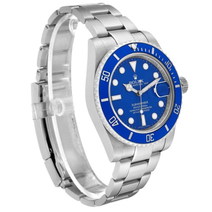 Rolex Submariner White Gold Blue Face 116619LB