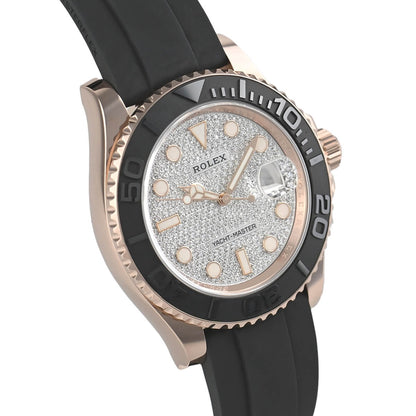 Rolex Yacht Master 40 Mm Everose Gold Diamond Paved Dial Oyster Bracelet M126655 0005