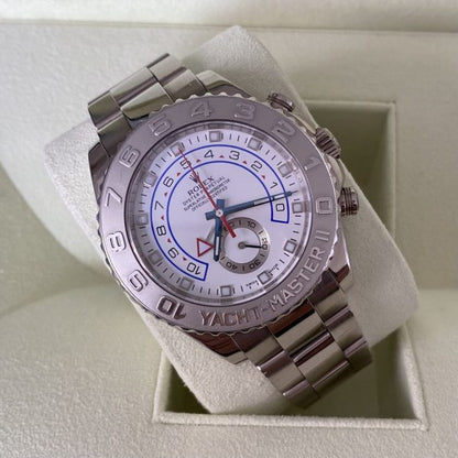Rolex Yacht-Master II White Gold Regatta Chronograph Platinum Bezel 116689