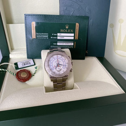 Rolex Yacht-Master II White Gold Regatta Chronograph Platinum Bezel 116689