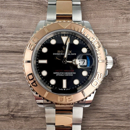 Rolex Yacht-Master Rose Gold Black Dial 40Mm Bi Colour 126621