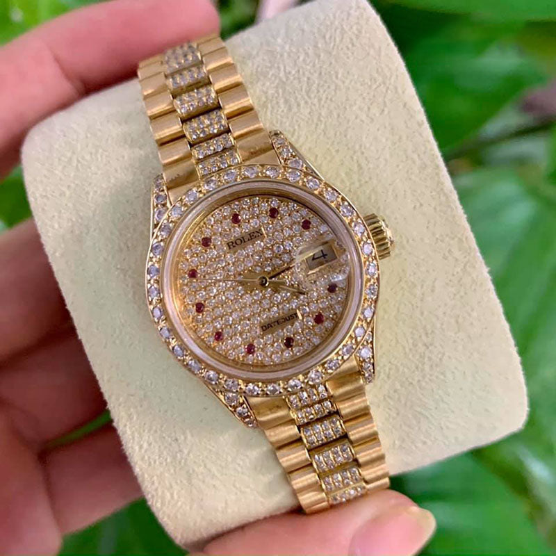 Swiss Rolex Datejust Diamond Dial Gold 622023