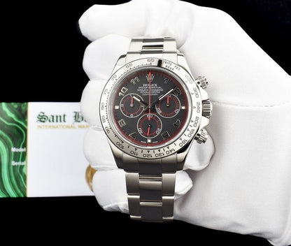 Swiss Rolex Daytona Stainless Steel Bracelet Black Dial 80296
