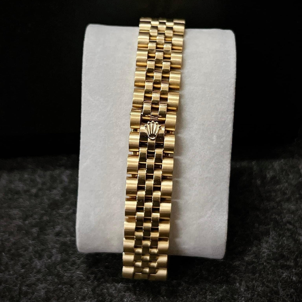Swiss Rolex Lady Datejust Champagne Dial Diamond Bezel Gold Jubilee Bracelet 1454096