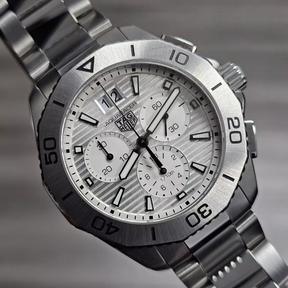 TAG Heuer Aquaracer Chronograph 40mm Mens Watch Grey CBP1111.BA0627