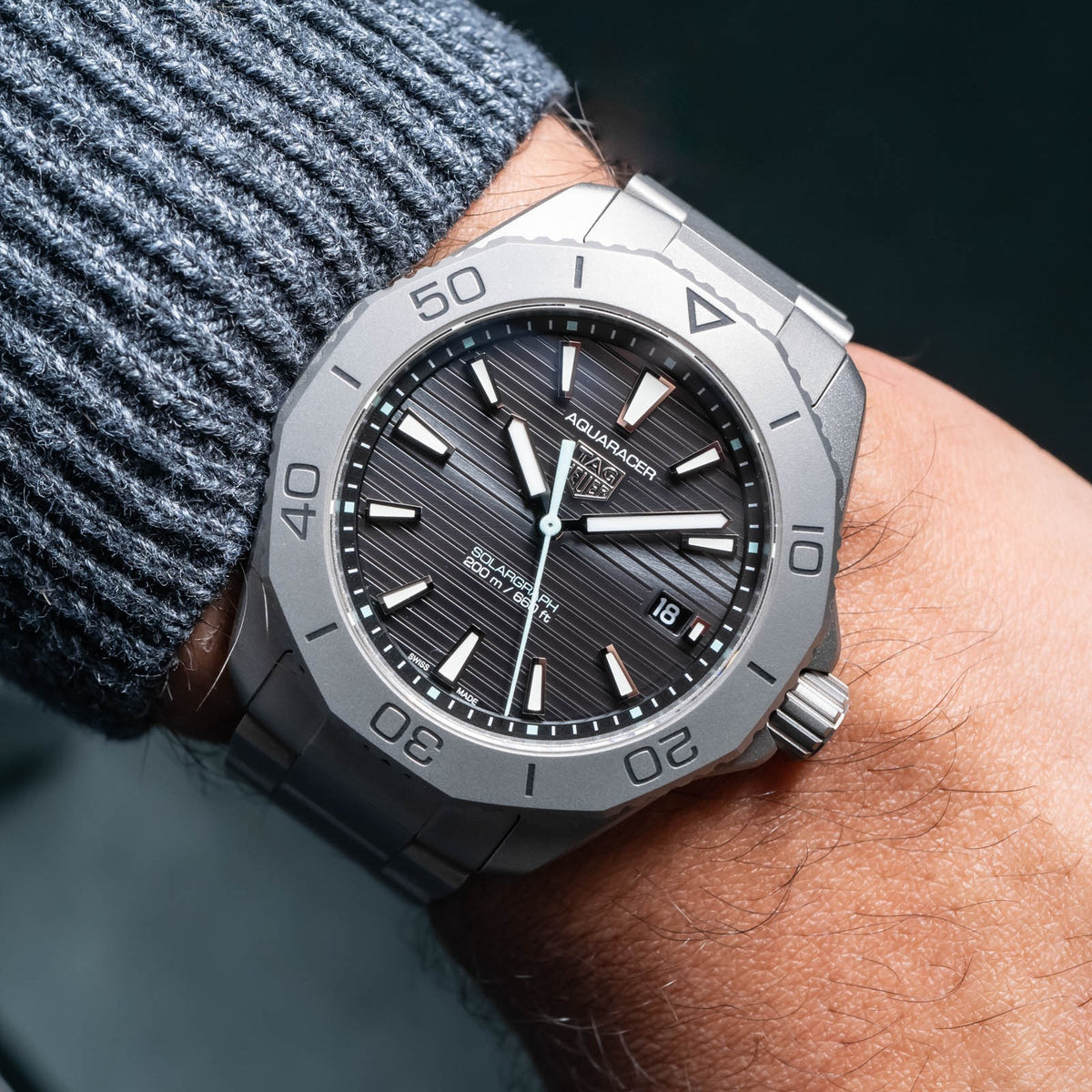 TAG Heuer Aquaracer Professional 200 Solargraph 40mm Mens Watch WBP1180.BF0000