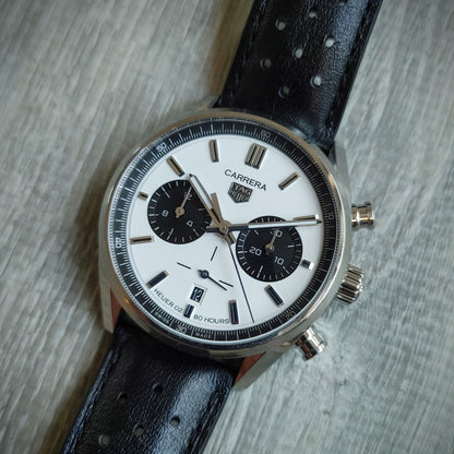 TAG Heuer Carrera 42mm Mens Watch Leather Watches Of Switzerland Exclusive CBN2018