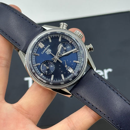 TAG Heuer Carrera Chronograph 39mm Mens Watch Blue CBS2212.FC6535
